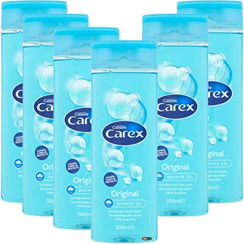 Image of Carex Original Shower Gel for All Skin Types, Effectively Cleanses and Protects Your Skin, 100% Soap Free, 500ml (Pack of 6)