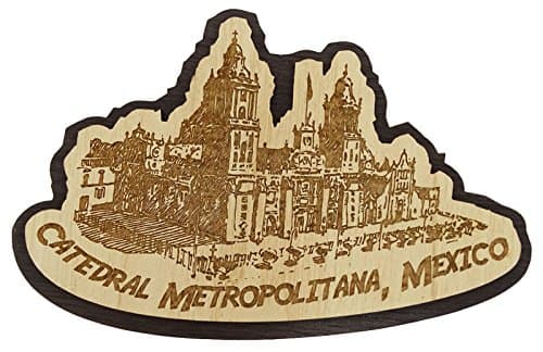 Image of Printtoo Souvenir Wooden Fridge Magnet Catedrail Metropolitiana Engraved Gift