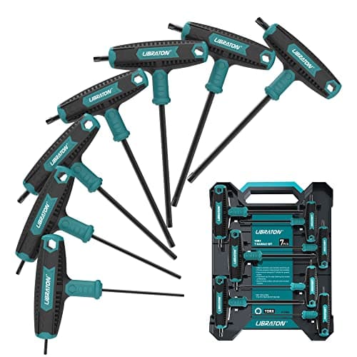 Image of LIBRATON T Handle TORX Keys, Star Torx Key T-Handle Set, T-Handle Wrench Set, Bike Repair Tool with Storage Case, 7 Pieces