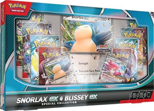 Image of Pokémon TCG: Snorlax ex & Blissey ex Special Collection (2 Foil Promo Cards, 1 Oversize Card & 8 Booster Packs)