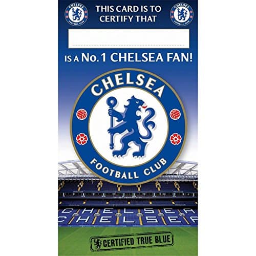 Image of Football No.1 Fan Personalisable Chelsea Certificate True Blue Birthday Card