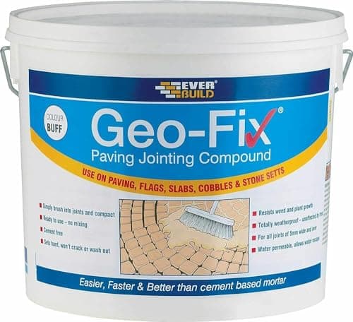 Image of Bond-it GEO-FIX 14kg All Weather Paving Patio Jointing Compound Mortar Permament Joint Filler Pointing EADY MIXED Sealed For Dry and Wet Conditions with Hydrophobic Characteristics (Buff, 14kg)