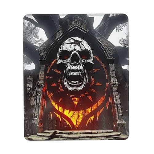 Image of Hell background pattern Custom Designed Mouse Pad with Wrist Rest - Unique Personalized Gaming and Office Desk Mat for Enhanced Comfort and Style