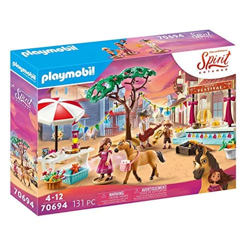Image of PLAYMOBIL DreamWorks Spirit Untamed 70694 Miradero Festival, for Children Ages 4+