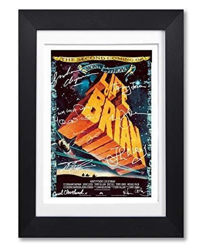 Image of Monty Python's The Life Of Brian Cast Signed A4 Poster Photo Print Framed Autograph Gift Movie Film (POSTER ONLY)