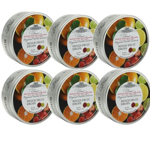 Image of Simpkins Sugar Free Mixed Fruit Travel Sweets 150g PACK OF 6