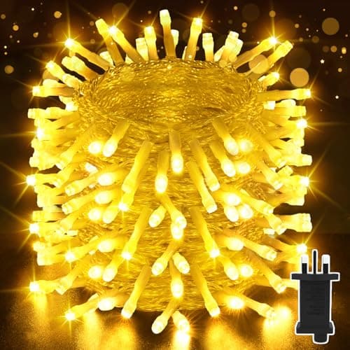Image of Isisyu Fairy Lights Plug in, 164Ft/50M 500 LED Waterproof String Lights Mains Powered, Warm White Christmas Lights Indoor Outdoor with 8 Modes, Timer, Memory, Connectable for Garden Party Decorations