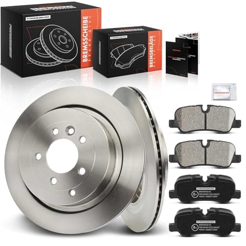 Image of Frankberg Brake Kit incl. 2x Brake Disc + 4x Brake Pad Rear Compatible with Rang.e Rove.r Sport L320 Discovery IV L319 Replace# LR021316, LR019627
