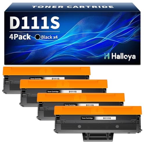 Image of Halloya D111S D111L Compatible Toner Cartridges Replacement for Samsung MLTD111S MLT-D111S for Xpress M2026 M2026W M2020 M2020W M2022 M2022W M2021 M2021W M2078W M2070 M2070W M2070FW (Black, 4 Pack)