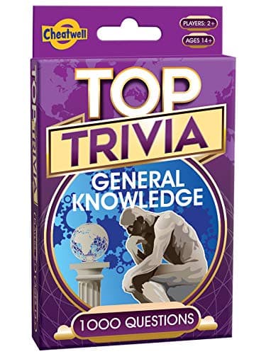 Image of Cheatwell Games General Knowledge Top Trivia - Party Game - Family Game - Travel Game - Fun and Easy to Play - 1000 Trivia Questions - for 2 or More Players - Ages 14+