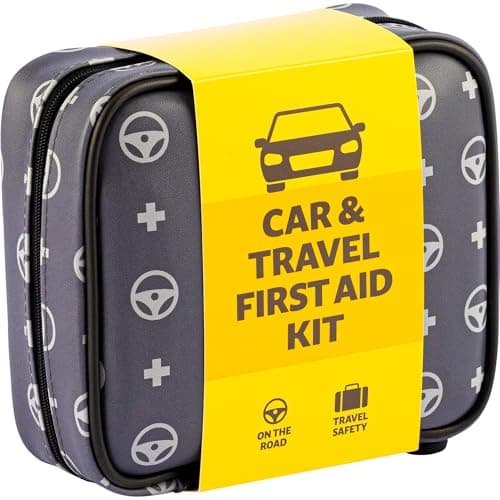 Image of Safety First Aid Group Car & Travel First Aid Kit - Vehicle Essentials for Family Road Trips, New Drivers, Long Drives in Water-Resistant Bag