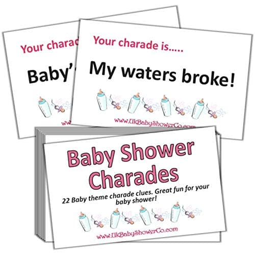 Image of Pink Bee - Baby Shower Party Game - Charades in pink for baby girl themes. Active fun for groups big or small (Pink)