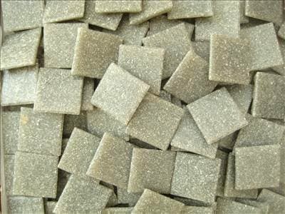 Image of Full Sheet of 225 Dark Grey 20mm Vitreous Mosaic Tiles