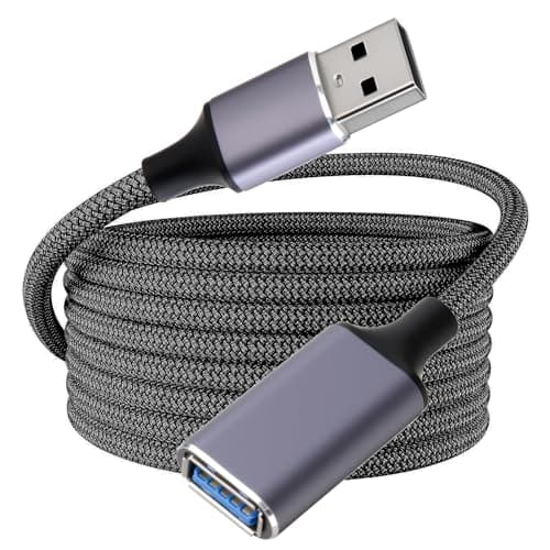 Image of Vryth USB Extension Cable 5M, Long USB2.0 A Male to A Female Charging and Syncing USB Extender Cord for Printer, CCTV, Webcam, Mouse, Keyboard, Card Reader, Flash Drive, Hard Drive, Disk