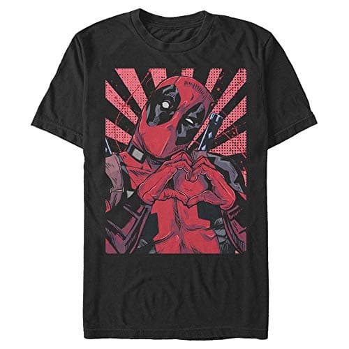 Image of Marvel Men's Close Heart Pool T-Shirt, Black, XXXXXL