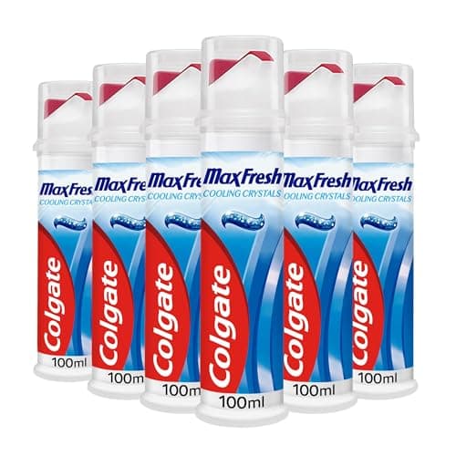Image of Colgate Max Fresh Toothpaste with Cooling Crystals 6 x 100ml - fresh breath toothpaste - Fresh FX technology for 10X longer lasting cooling* - helps to fight cavities - keeps teeth white