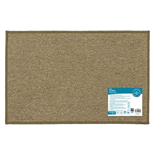 Image of JVL Eden Machine Washable Latex Backed Doormat, 50x80cm, Latte