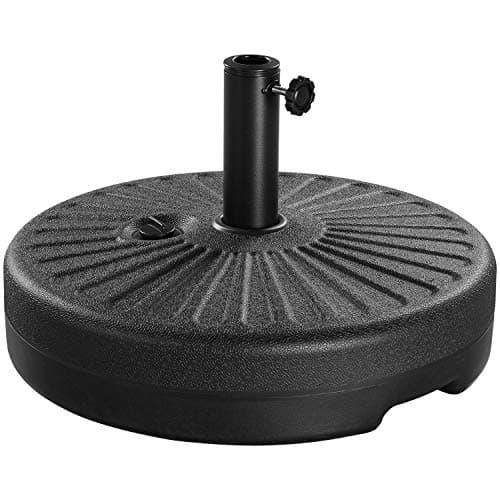 Image of Yaheetech Patio Parasol Base Stand, Garden Umbrella Weights Total 36KG Sand or 22L Water Filled for 38mm/48mm Parasol Hole, Black