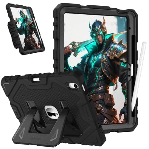 Image of FINTIE Kids Case for iPad (A16) 11th Generation 11 Inch (2025), iPad 10th Generation 10.9 Inch (2022), Fully-Body Rugged Heavy Duty Shockproof Kiddie Case Built-in Stand for Boys & Girls, Black