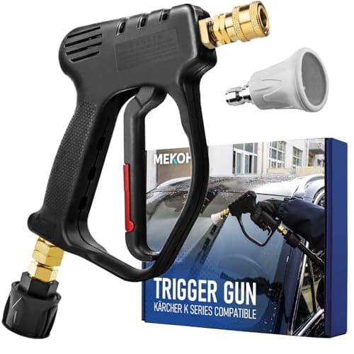 Image of MEKOH Stubby Pressure Washer Gun for Karcher K2, K3, K4, K5, K7, High Power Washer Car Wash Gun with Quick Release, Short Trigger Pressure Washer Pistol with Nozzle, 1/4” Quick Connect Jet Wash Gun
