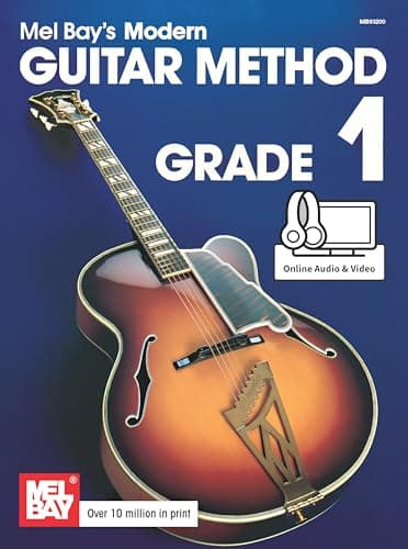 Image of Mel Bay's Modern Guitar Method: Grade 1 (Book/Online Media) | Beginner Guitar Method with Online Audio Video | Learn Flatpick Technique Chords Scales Duets in Standard Notation for Beginners