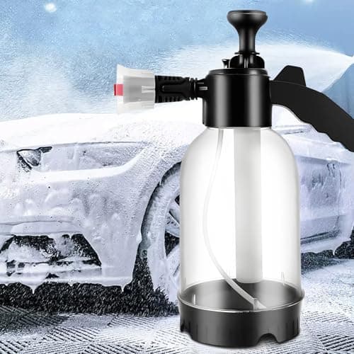 Image of Snow Foam Sprayer Pump Cannon,2L Heavy Duty Pressurised Foam Dispensing with Twin Nozzles Car Blaster, Manual Hand Pumping Spraying Pump Action Spray Bottle for Auto Cleaning & Valeting
