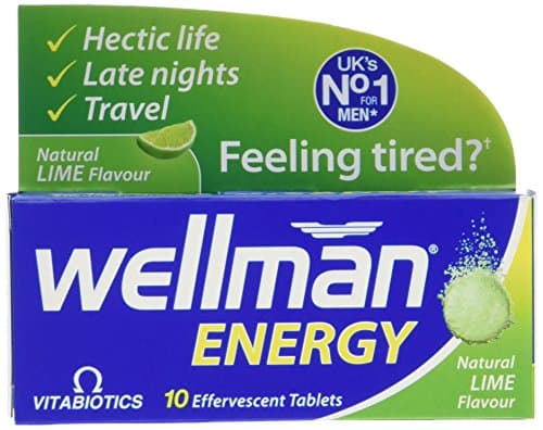 Image of Vitabiotics Wellman Energy Lime - 10 Effervescent Tablets, Pack of 1