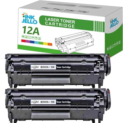 Image of InkJello Compatible Toner Cartridge Replacement for HP Laserjet 1010 1012 1015 1018 1020 1020 Plus 1022 1022N 1022nw 3015 3020 2030 Q2612A (Black, 2-Pack)