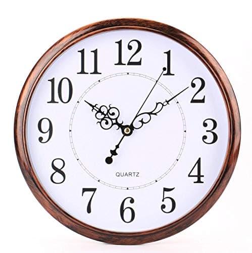 Image of Tosnail 12 Inch Retro Non Ticking Silent Quartz Decorative Wall Clock