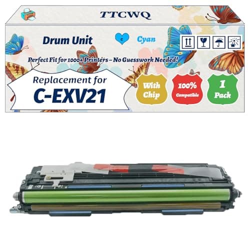 Image of Compatible for Canon C-EXV21 Drum Unit Work for Canon iRC2380i iRC2880 iRC2880i iRC3380 iRC3380e iRC3380i iRC3380Ne iRC3580Ne iR ADVANCE Printers (1 Pack Cyan)