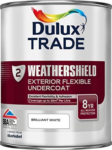 Image of Dulux Trade Weathershield Undercoat Brilliant White 1 Litre