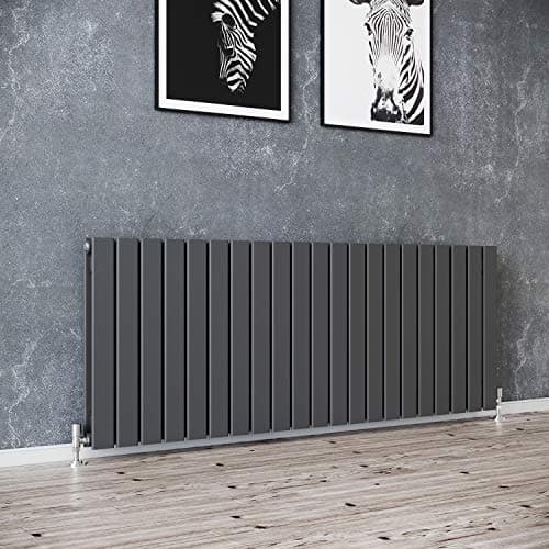 Image of ELEGANT 600 x 1596 mm Horizontal Column Radiator Double Flat Panel Anthracite Designer Radiators