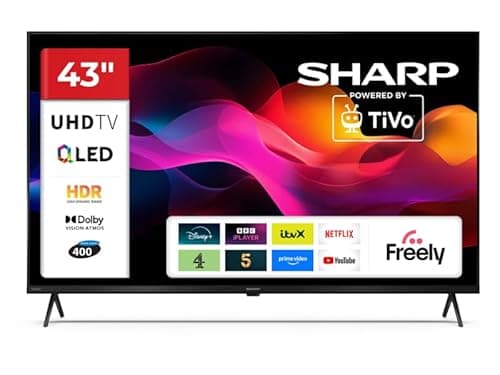 Image of SHARP 43-inch 4K Ultra HD QLED Smart TV Dolby Vision Dolby Atmos HDMI eARC Freely Included 43HM5345K (HM Series)