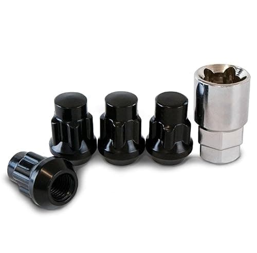 Image of Precision - Black Locking Wheel Nuts - Compatible with Hyundai Tucson - M12 x 1.5-60 Degree Washer Seat - SFP