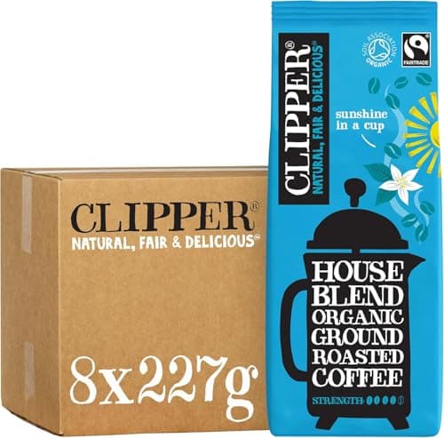 Image of Clipper Organic Fairtrade Papua New Guinea Roast and Ground Arabica Coffee 227 g (Pack of 8)