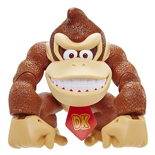 Image of Nintendo Super Mario 6" / 15 cm Tall Donkey Kong Action Figure With Posable Features, Ideal for Play and Display for Kids and Collectors Aged 3+.