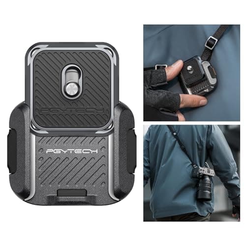Image of PGYTECH Camera Shoulder Strap Mount Quick Release Clamp & Plate Kit, Aluminum Alloy Arca Swiss Plate Camera Adapter Base for Shoulder Straps Tripods Stabilizers