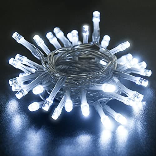 Image of cshare LED Fairy Lights, 3M/9.8Ft 30LEDs with Timer (6 Hours ON | 18 Hours Off) is Battery Operated for Room,Patio,Halloween,Christmas,Indoor/Outdoor Decoration| Cool White