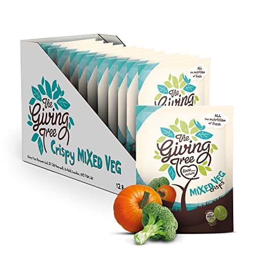 Image of The Giving Tree Vacuum Fried Veggie Crisps - Vegan, Gluten Free Nutritional Crisps (Mixed Vegetables, 22g (Pack of 12))