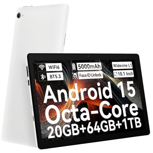 Image of Gleeso Tablet 10 inch Android 15 Octa-Core Processor, 20GB+64GB/1TB TF, Face ID丨OTG, IPS丨1280*800丨WiFi 6丨BT5.3丨Tab PC with Dual Camera 5MP+8MP, 5000mAh, Support Split-Screen, Widevine L1(White)