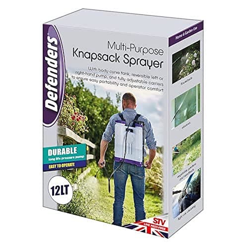 Image of Defenders Knapsack Multi-Purpose Pressure Sprayer Backpack – 12L, Ideal for Garden Plants, Lawns, Pesticides, Fungicides and Home Care