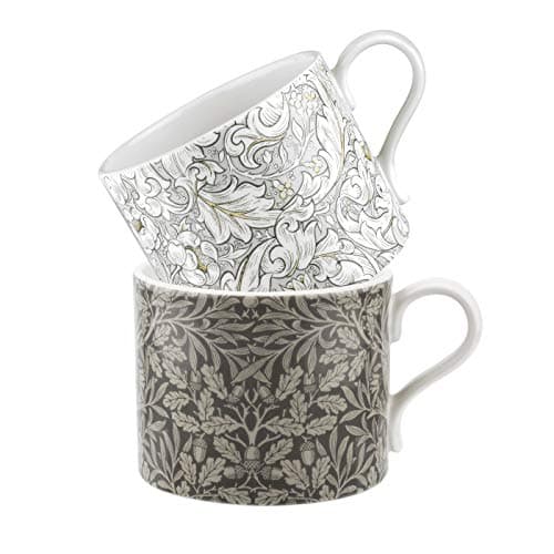 Image of Spode William Morris Bachelors Button and Acorn Mugs, Set of 2