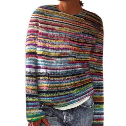 Image of Trendy Sweaters For Women 2024 Snowflake Pattern Sweater Fair Isle Christmas Sweater Women American Flag Sweater For Women Fall Vintage Fair Isle Christmas Sweater Oversized Christmas Sweater Red-3 Xl