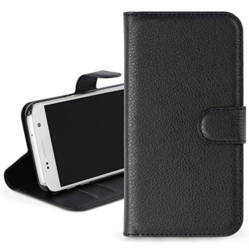 Image of OKULI Executive Leather Wallet Cover Slim Protective Case For Samsung Galaxy S6 G920F in Black