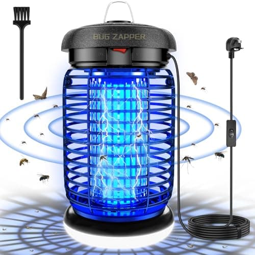Image of Bug Zapper, 4200V Insect Pest Fly Killer, 15W Electric Mosquito Zapper for Indoor and Outdoor, Waterproof Mosquito Killer for Flying Insect Control Lamp, Outdoor & Indoor Mosquito Killer Lamp(3m)