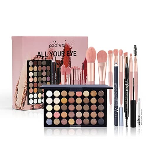 Image of FantasyDay All-in-one Makeup Set Gift Surprise | Full Kit for Women Multipurpose Essential Starter Bundle Include Eyeshadow Palette Lipstick Blush Concealer Face Powder Eyeliner Mascara Brush