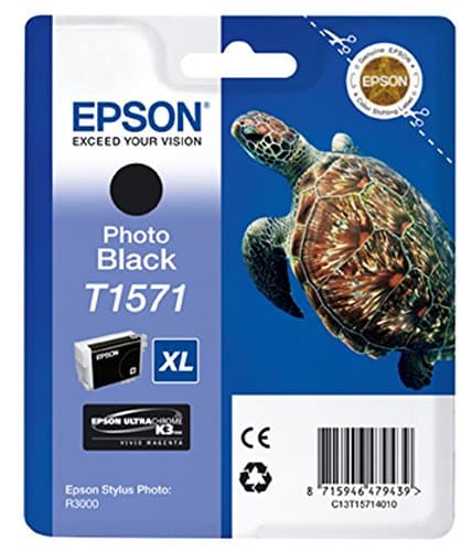 Image of Epson T1571 Print Cartridge, Photo Black, Genuine