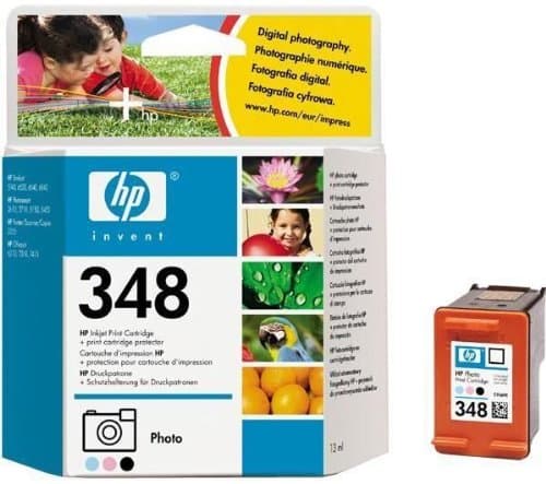Image of HP 348 - Print cartridge (photo) - 1 x colour (light cyan, light magenta, black)