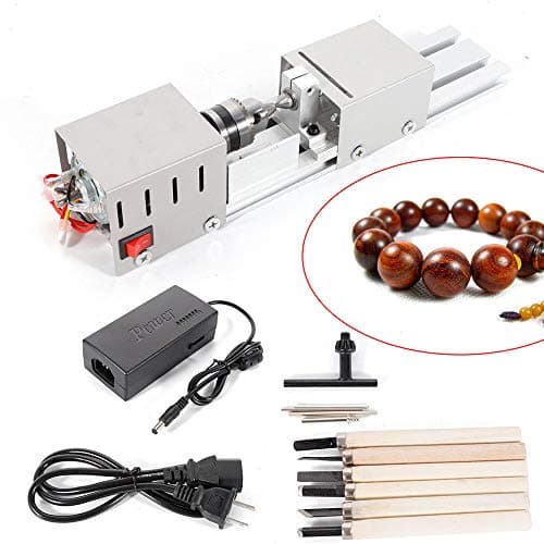 Image of BACHIN Mini Lathe Beads Polisher Machine DIY CNC Machining for Table Woodworking Wood DIY Tool Lathe Standard Set