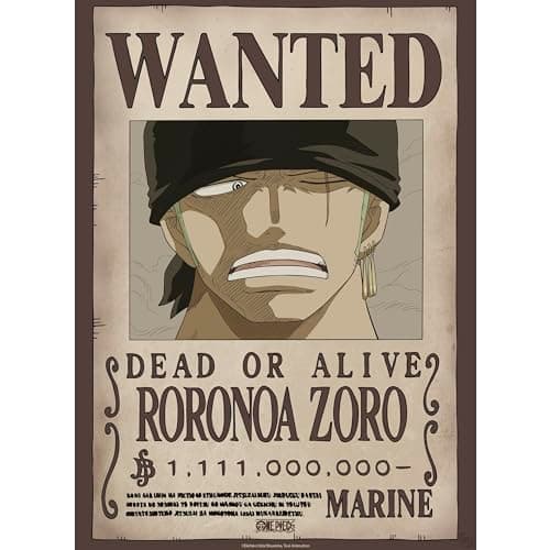 Image of GB eye – Poster ONE PIECE Wanted (WANTED Zoro)